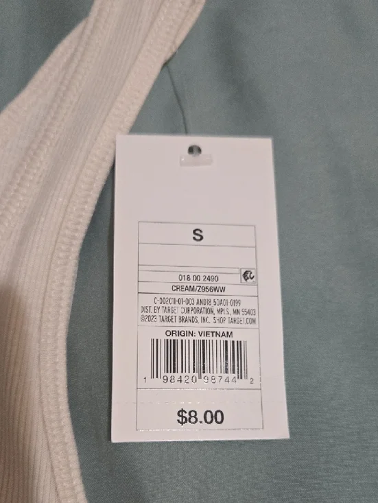 Target (A New Day) Cream Ribbed Tank NWT - Picture 4 of 4